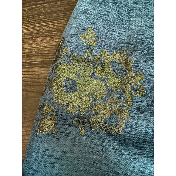 Free People Mini Blue Embroidered Metallic Moving-On Skirt Sz. 2 - Picture 2 of 5